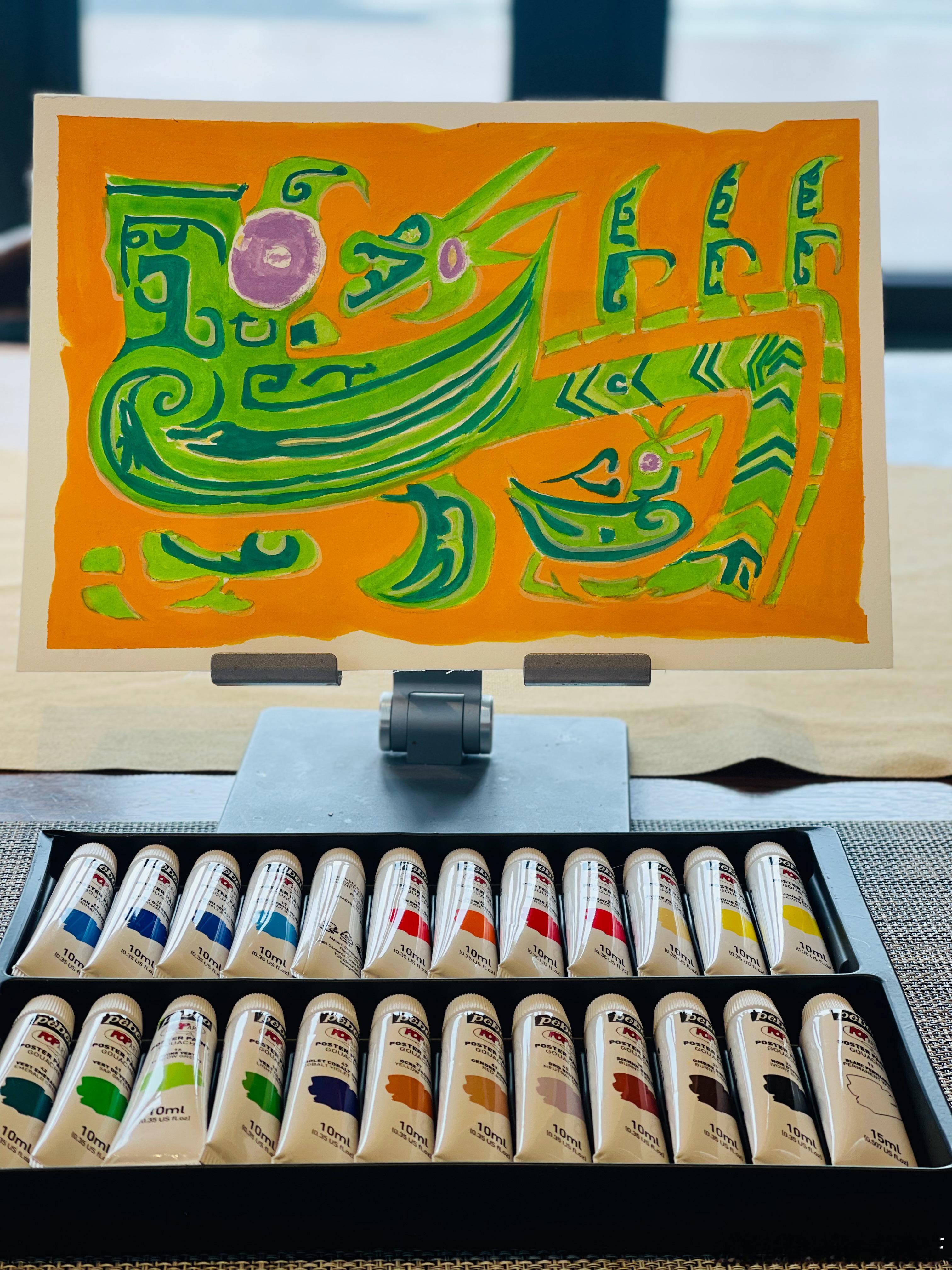 第四节课色彩画到这节课，觉得越学越不会画了，上升到层层的理论，反而脑子变得迟钝了