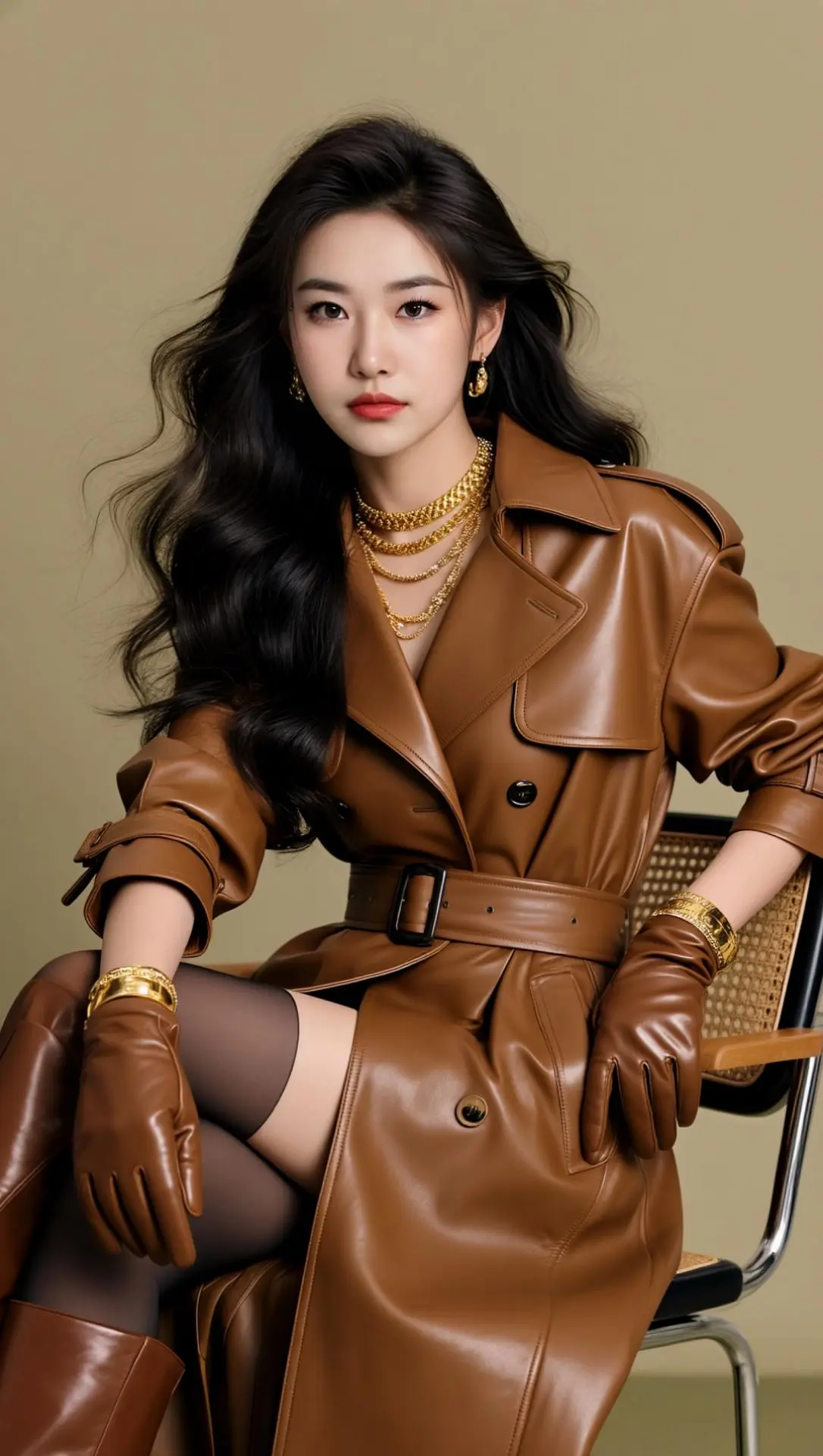 AI棕调复古照 随变ai随便玩