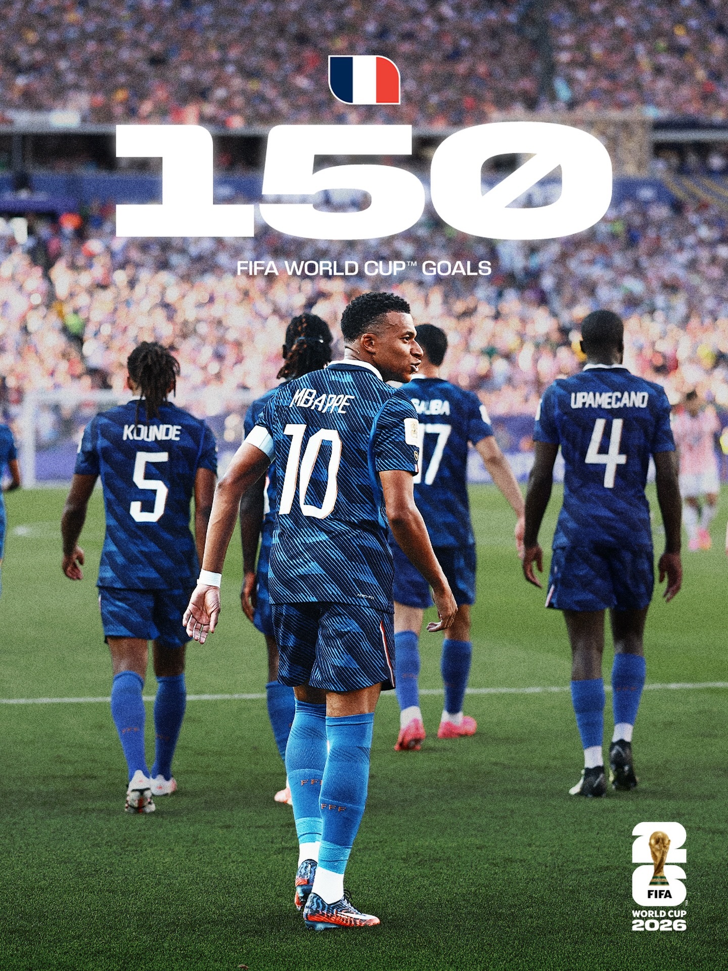 #法国队世界杯150球# 2026世界杯1/8决赛，法国队1-0小胜巴拉圭，晋级