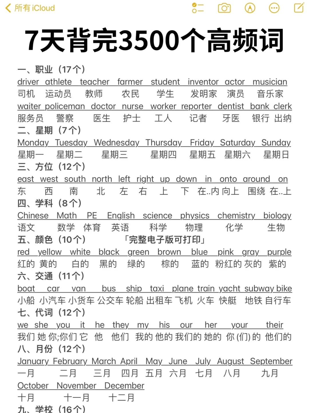 词汇量暴涨！基础差必背3500词！7天背会！