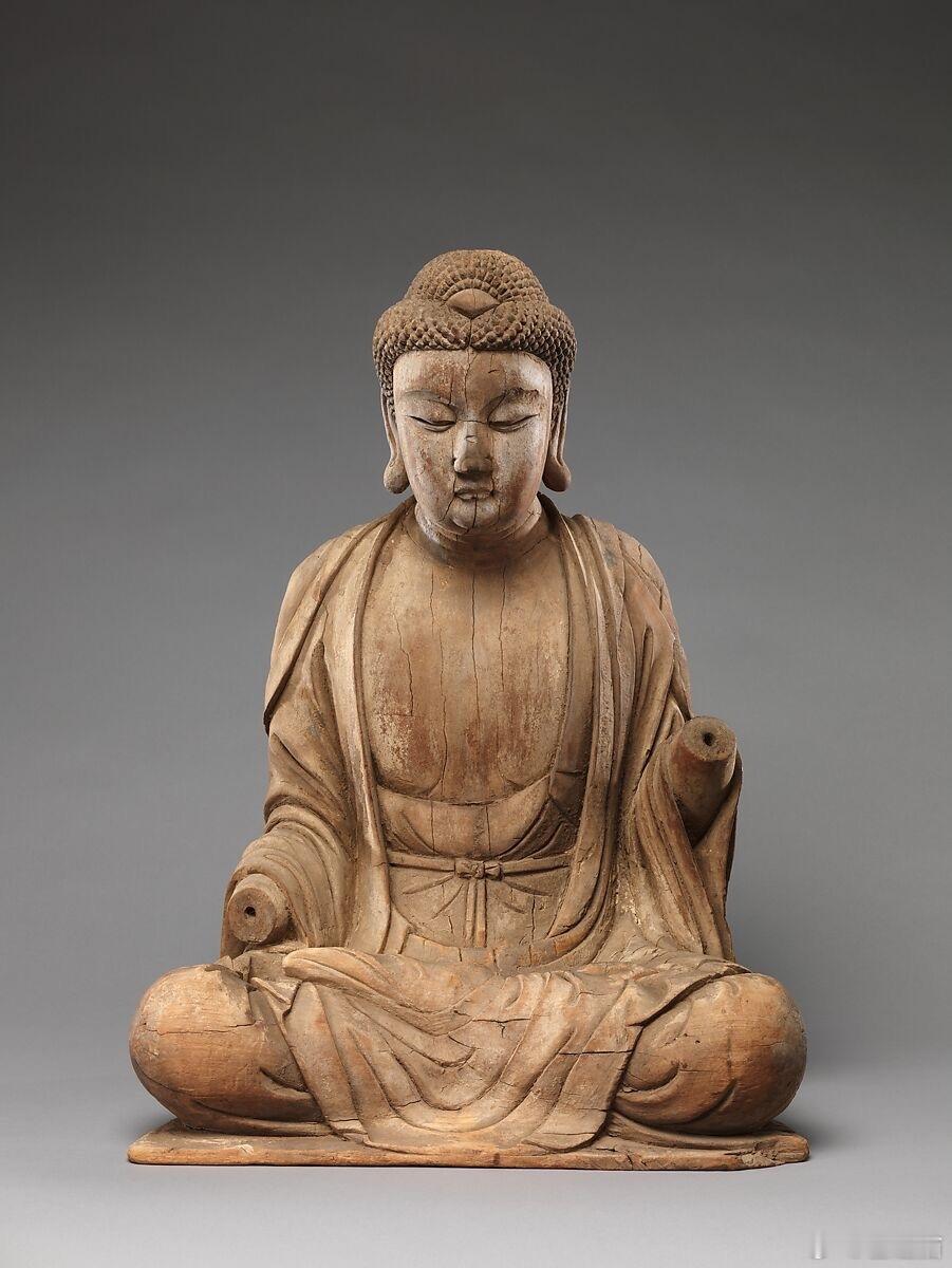 木雕釋迦牟尼佛像，金 ​​​