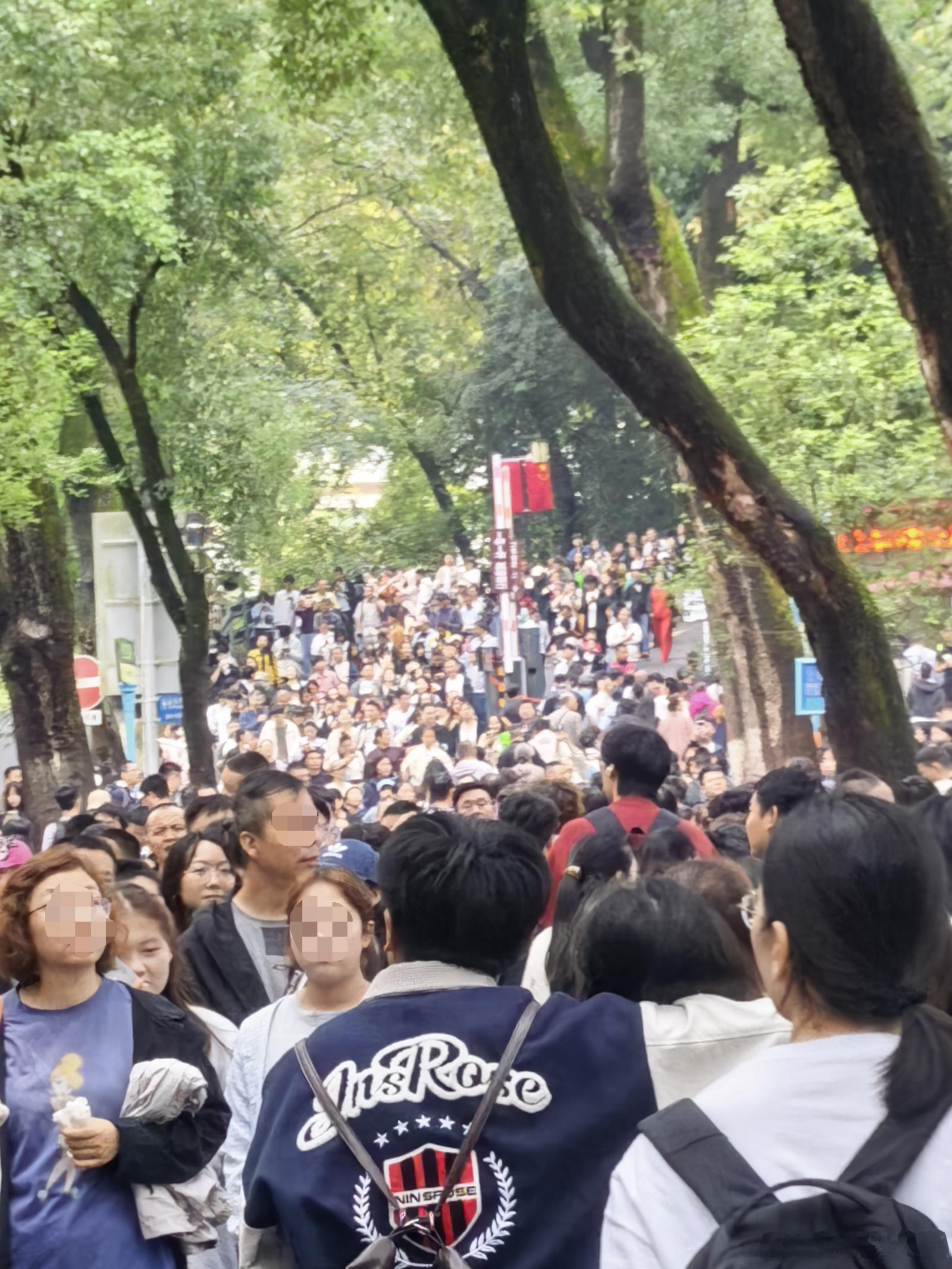 十月四号下午的爱晚亭……现在的车是停不下来的 长沙·爱晚亭