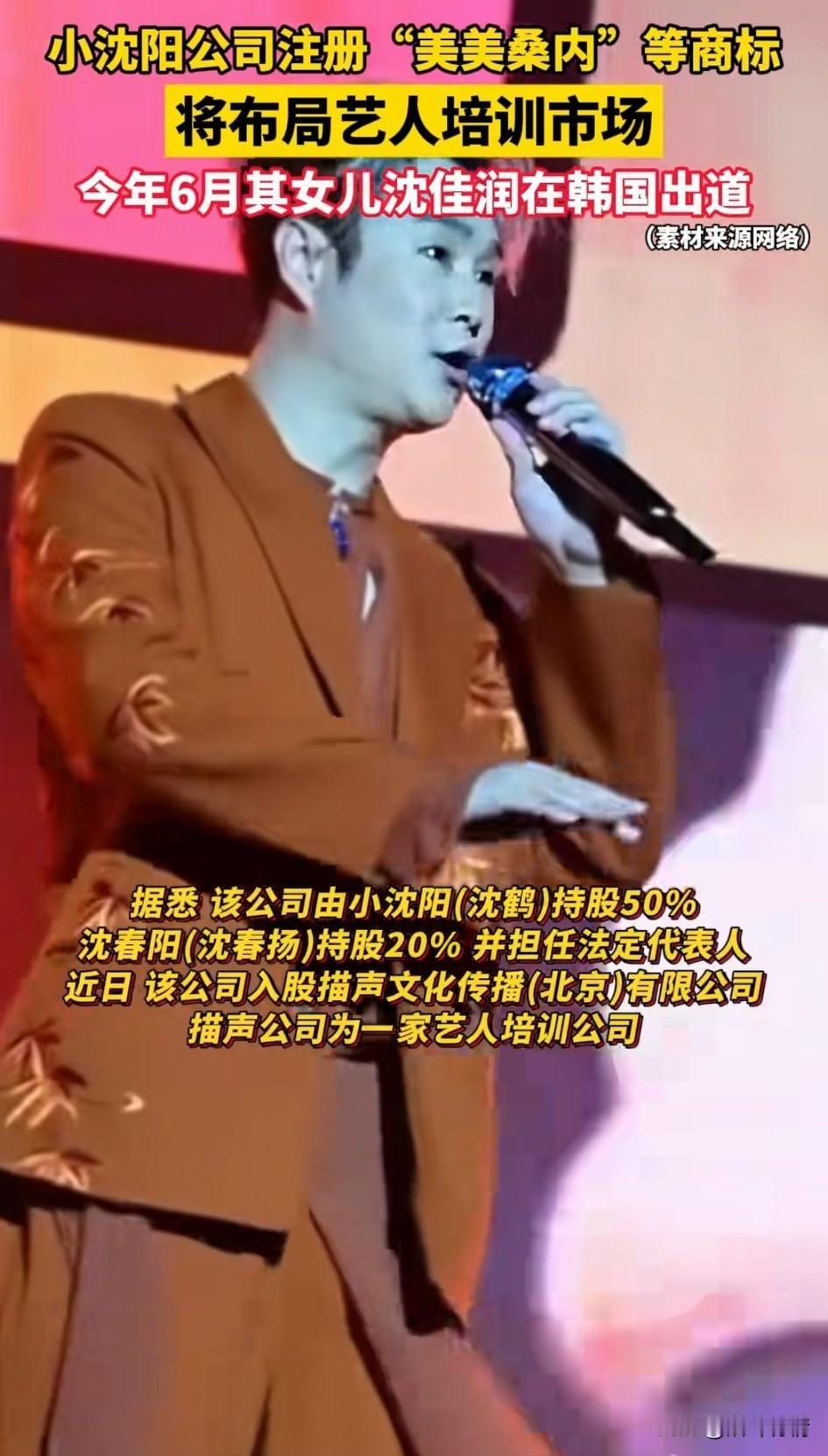 沈阳首富公司开始注册美美桑内商标了，看来小沈阳要开始全力托举女儿了，今年6月她的
