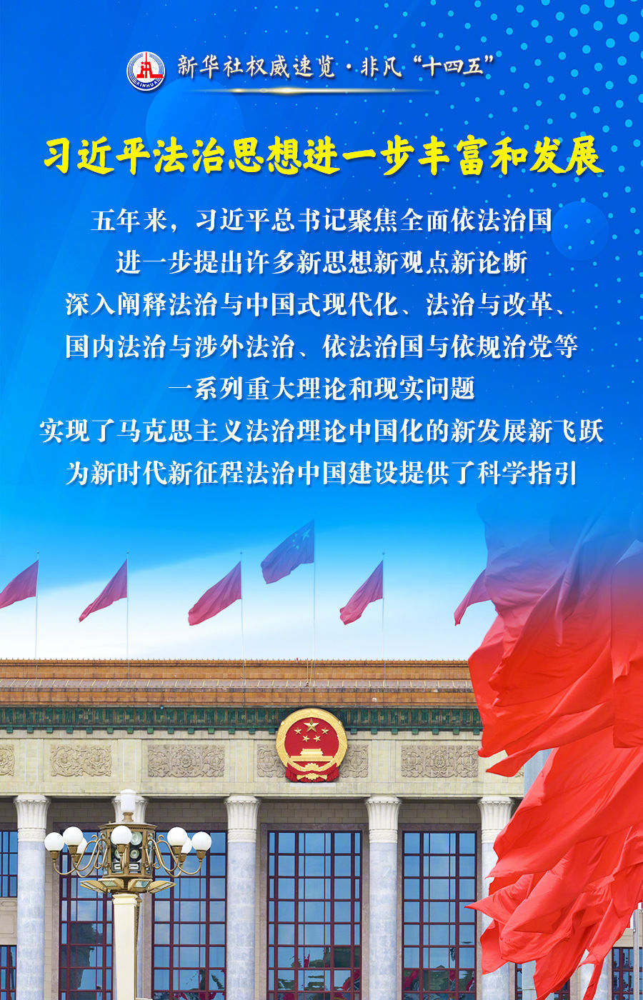 【新华社权威速览·#非凡十四五#丨#法治中国建设取得突破性进展历史性成就#】法治