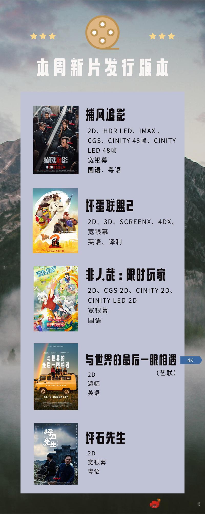 热映电影 本周众多新片上映，其实能看的不少。 ​​​