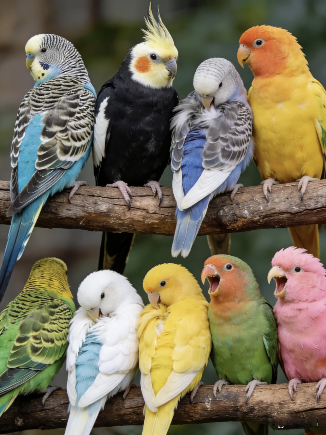 以下为各种鹦鹉的美图.我从小喜欢动物，我家也养过鹦鹉，也经常去动物园看过鹦鹉.说