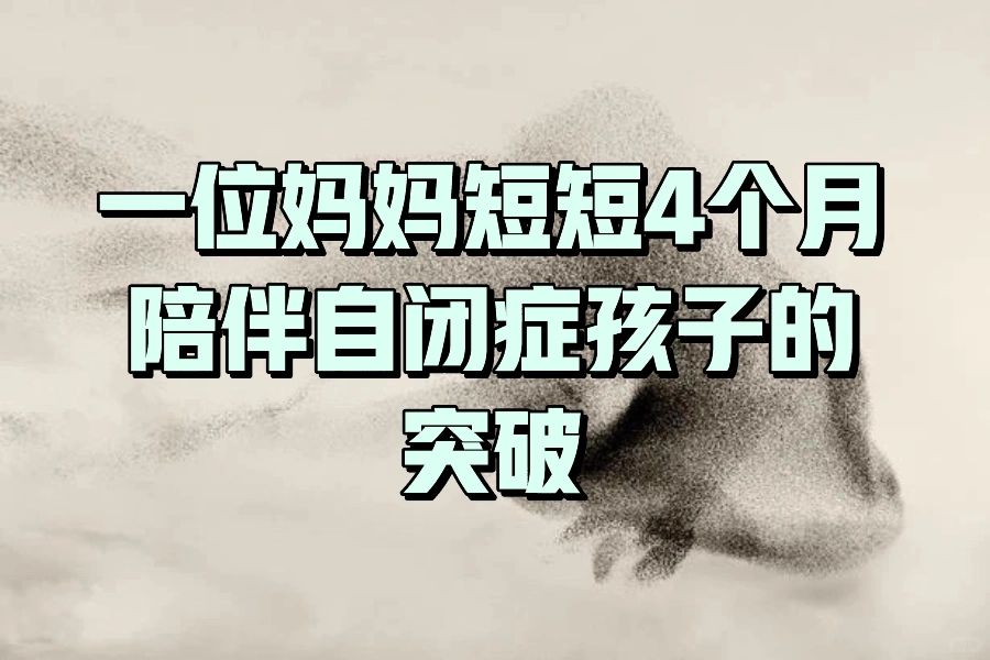 一位妈妈短短4个月陪伴自闭症孩子的突破（1）