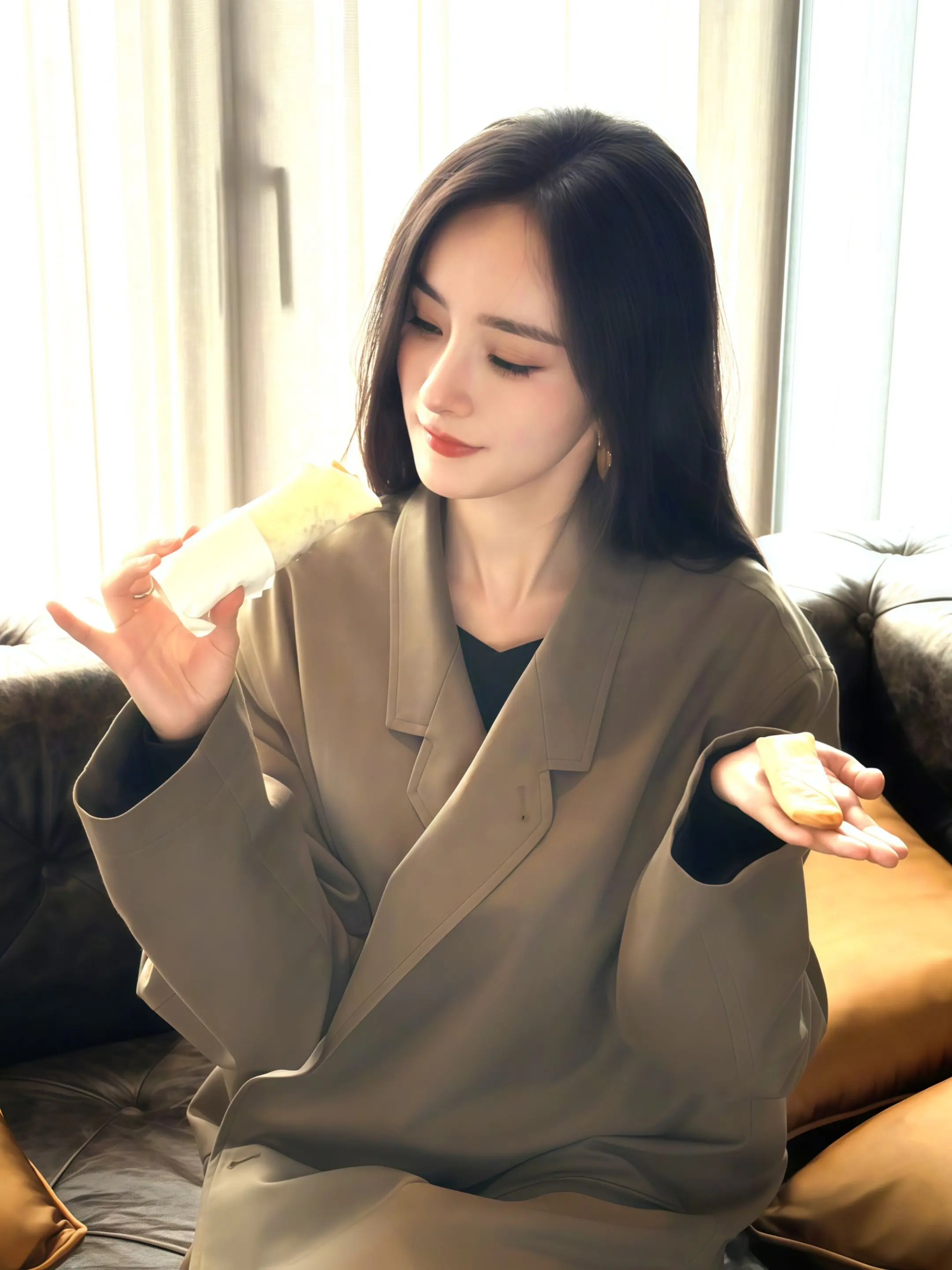 出来吃饭、女朋友非让我给她拍一个