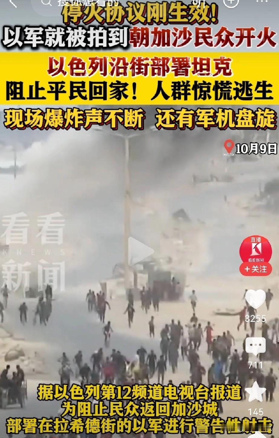 不查不知道，一查吓一跳，
真不知道加沙人民狂欢什么，
停火协议刚生效，加沙民众想