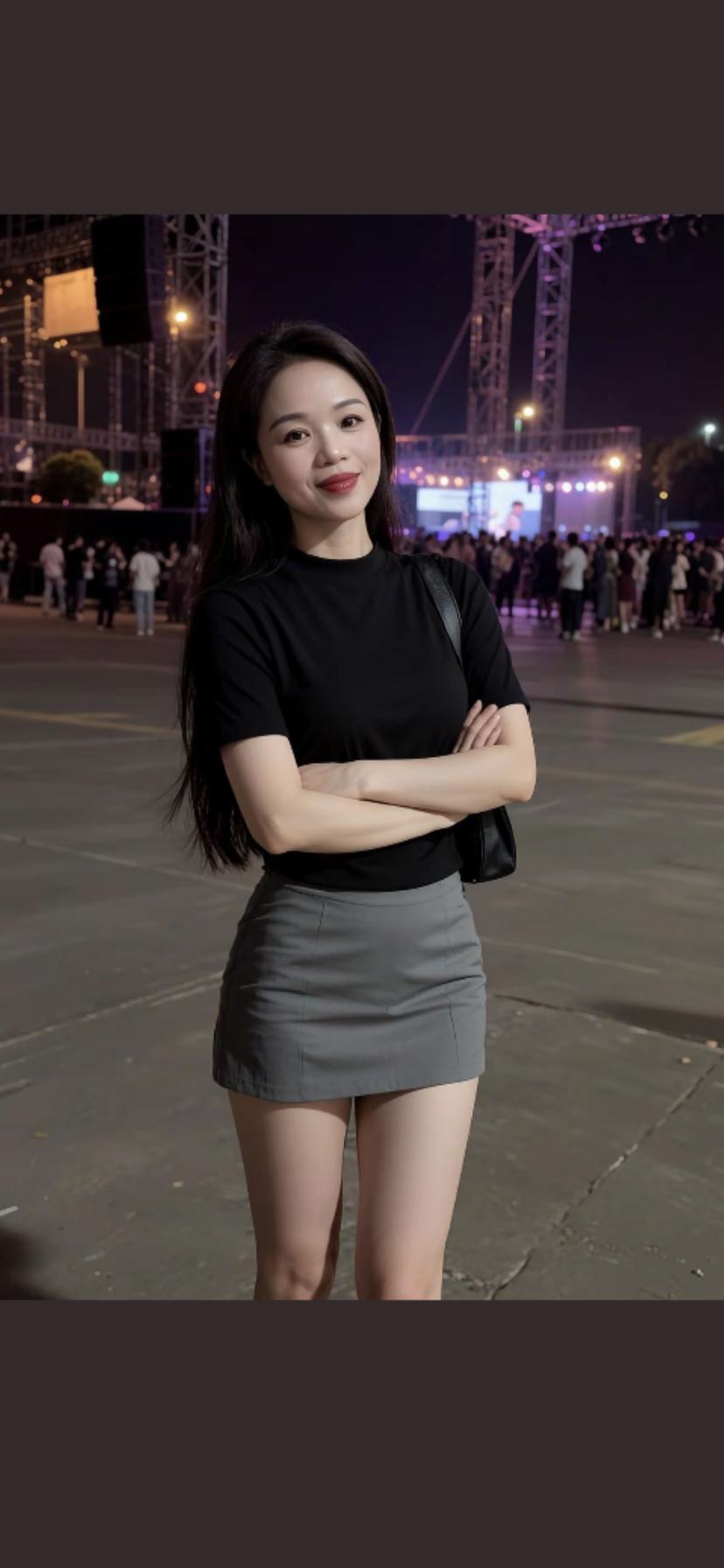 夜晚音乐节，元气少女穿搭，感受现场氛围！