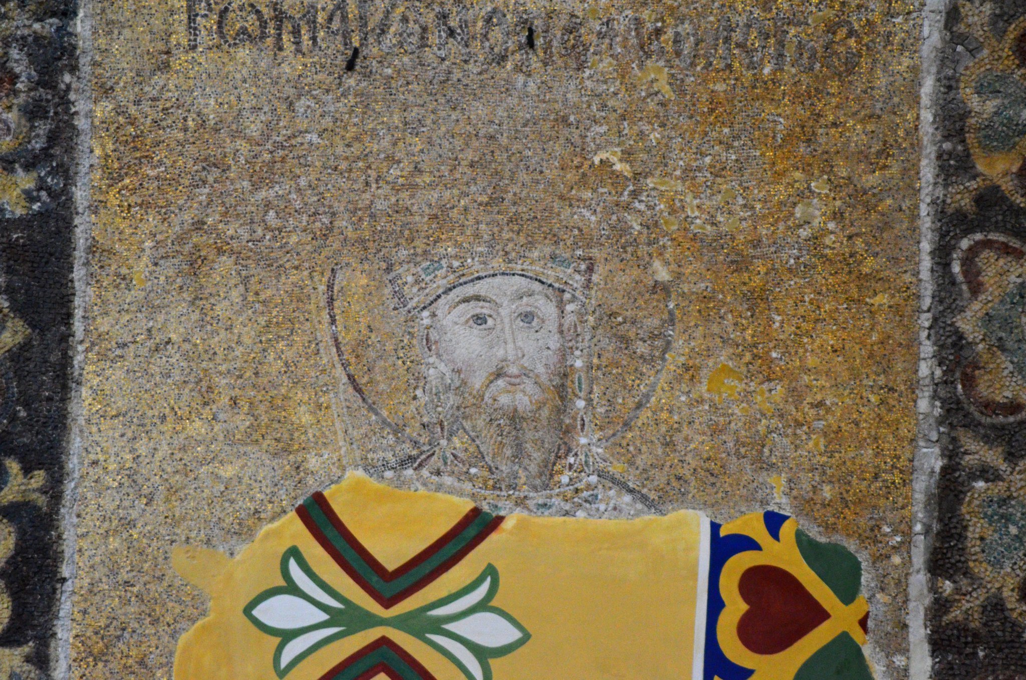 Mosaic of John V Palaiologos at Hagia So