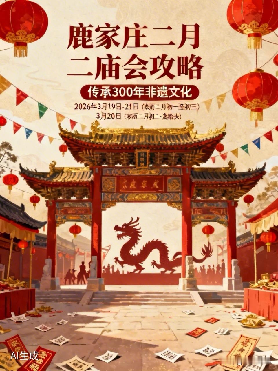 长治市潞州区鹿家庄二月二庙会（农历二月初二）全攻略
一、庙会基本信息
• 历史渊