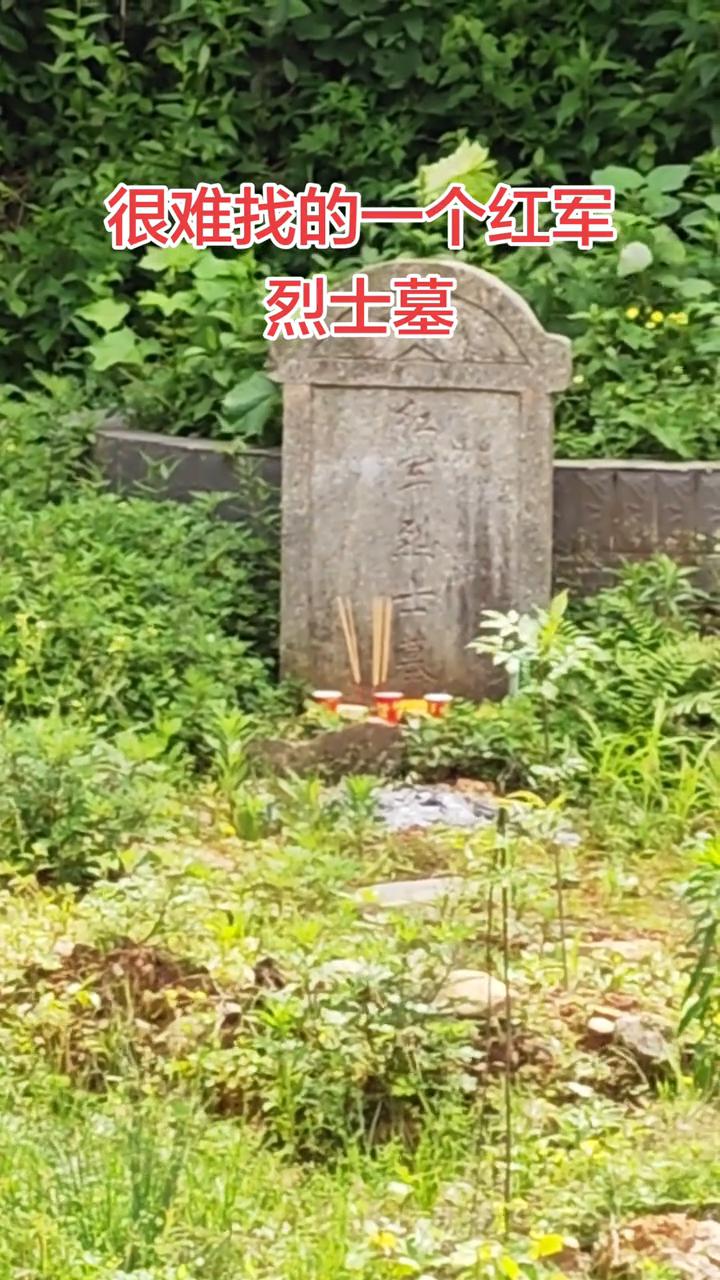 很难找的一个红军烈士墓。