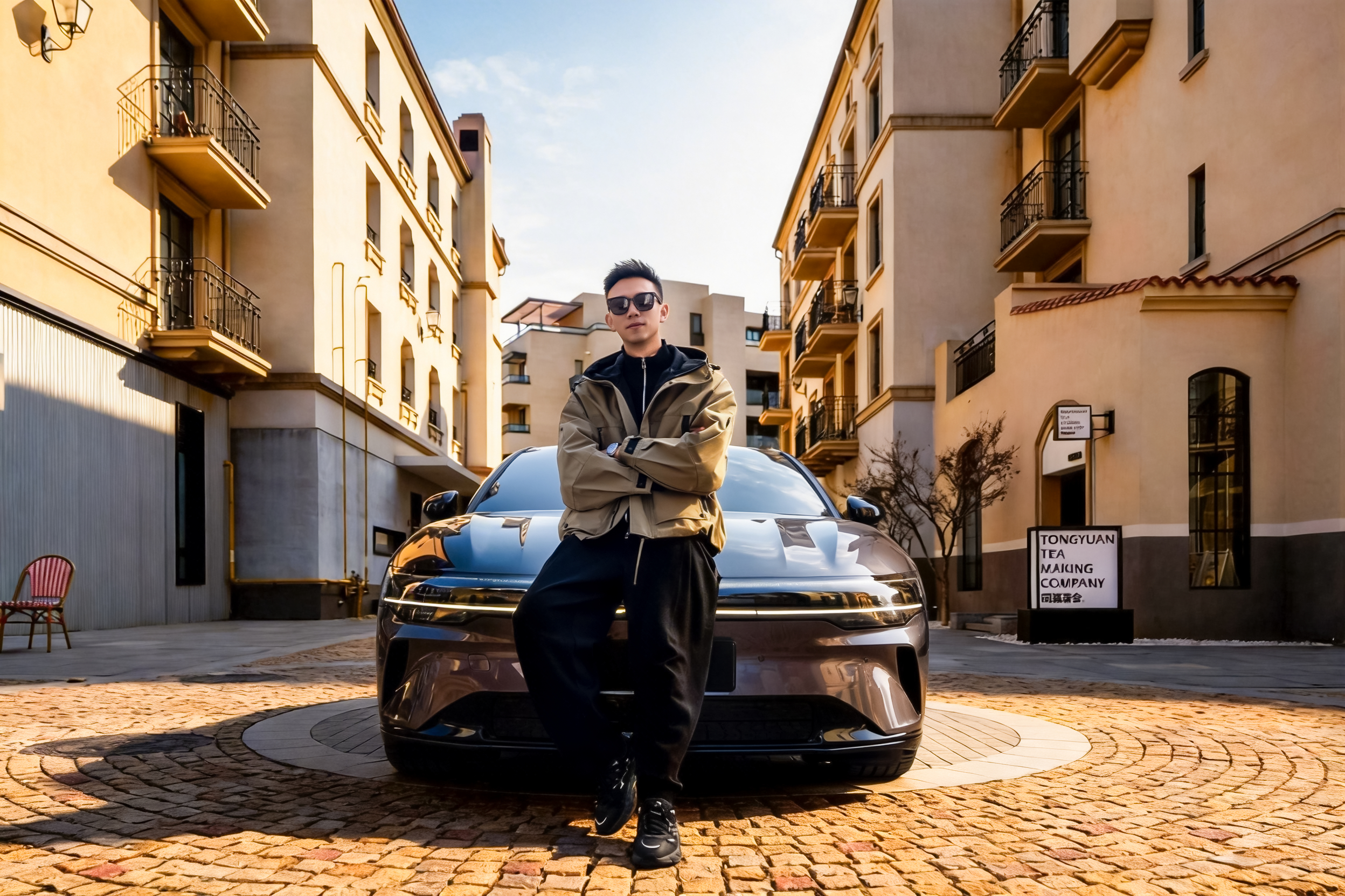 浅浅地和焕新极氪007在阿那亚合拍了几张，咋样？是不是很帅！（我说车）极氪007