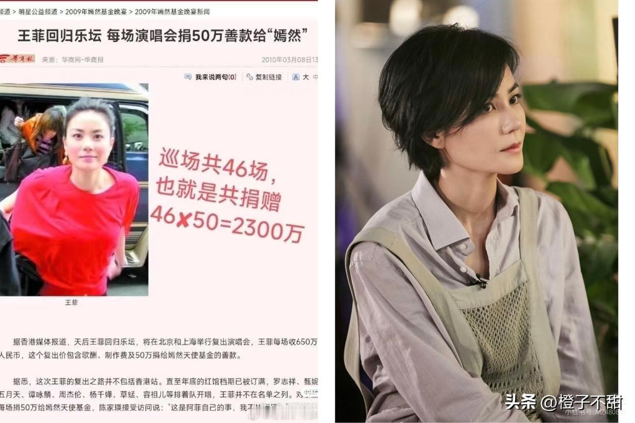 王菲性格就是低调，
她怎么可能不捐，
她还给嫣然站台，竟然还有人说她，反正她性格