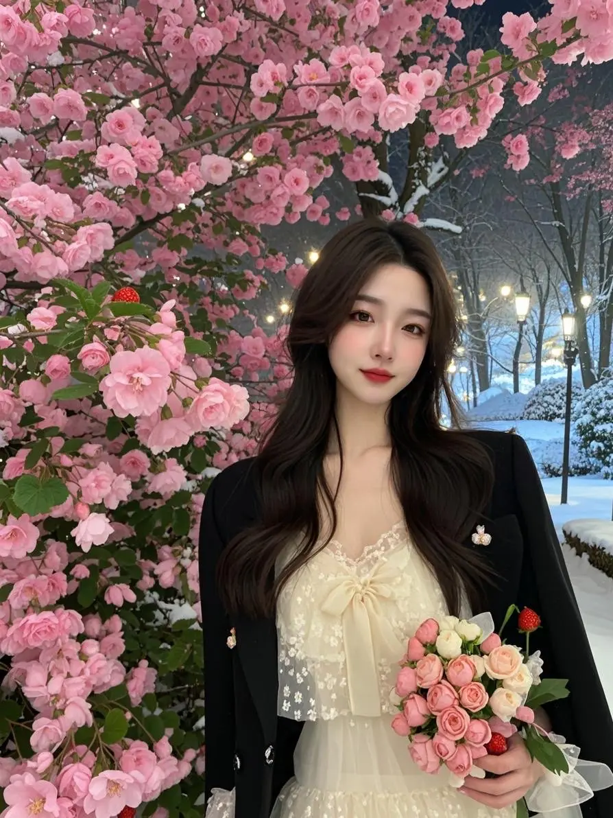 AI粉雪甜颜大片 高级感穿搭 ai 哈哈哈娱乐一下😂😂😂 原创