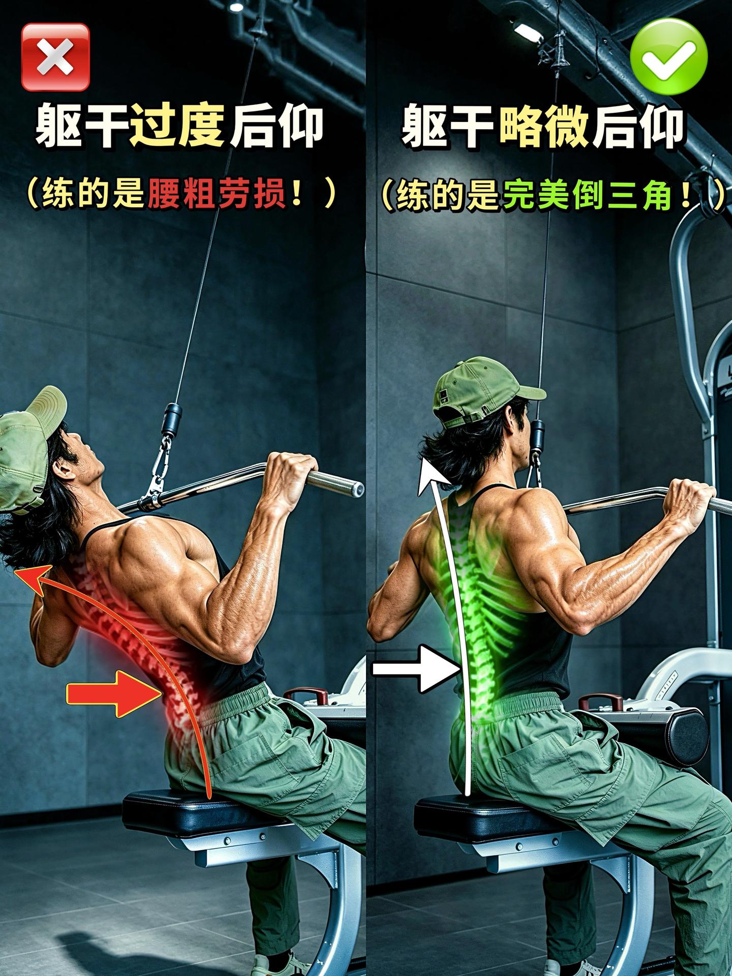 高位下拉纠错教学！高位下拉背部没感觉？还总是代偿？看看这些细节你都做对了吗？