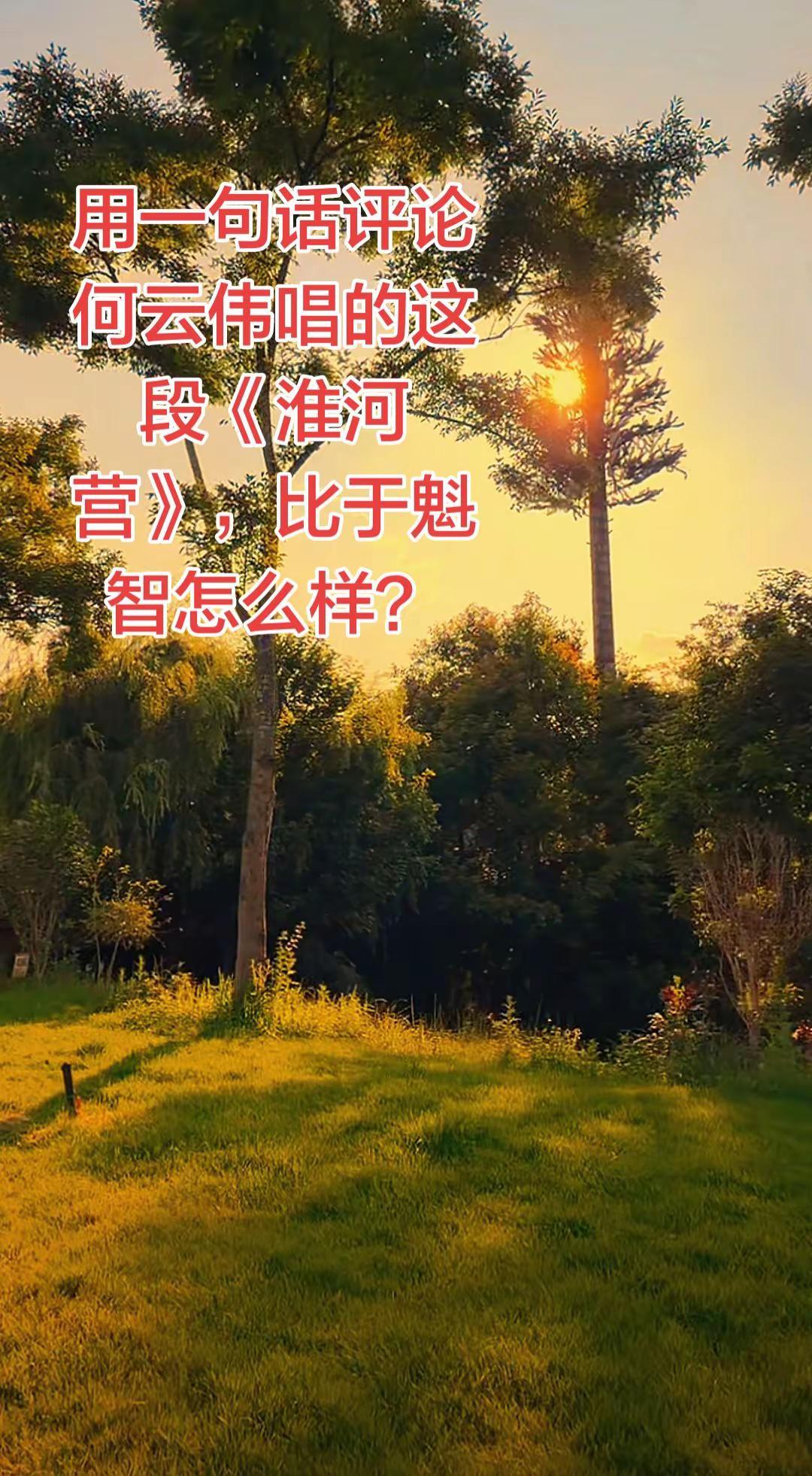 说实话，不骗人，你认为何云伟唱的这段《淮河营》，和于魁智比怎么样？