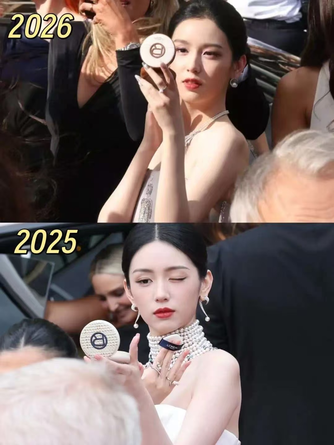 周也又来戛纳红毯补妆了！公主造型美哭 