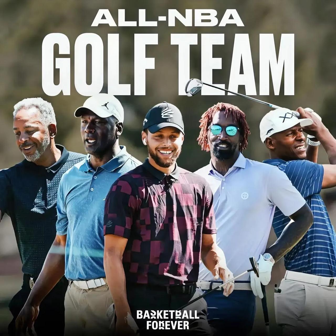 美媒：NBA历史“最佳高尔夫阵容”是以下这五位球员，斯蒂芬-库里前几天刚刚夺冠！
