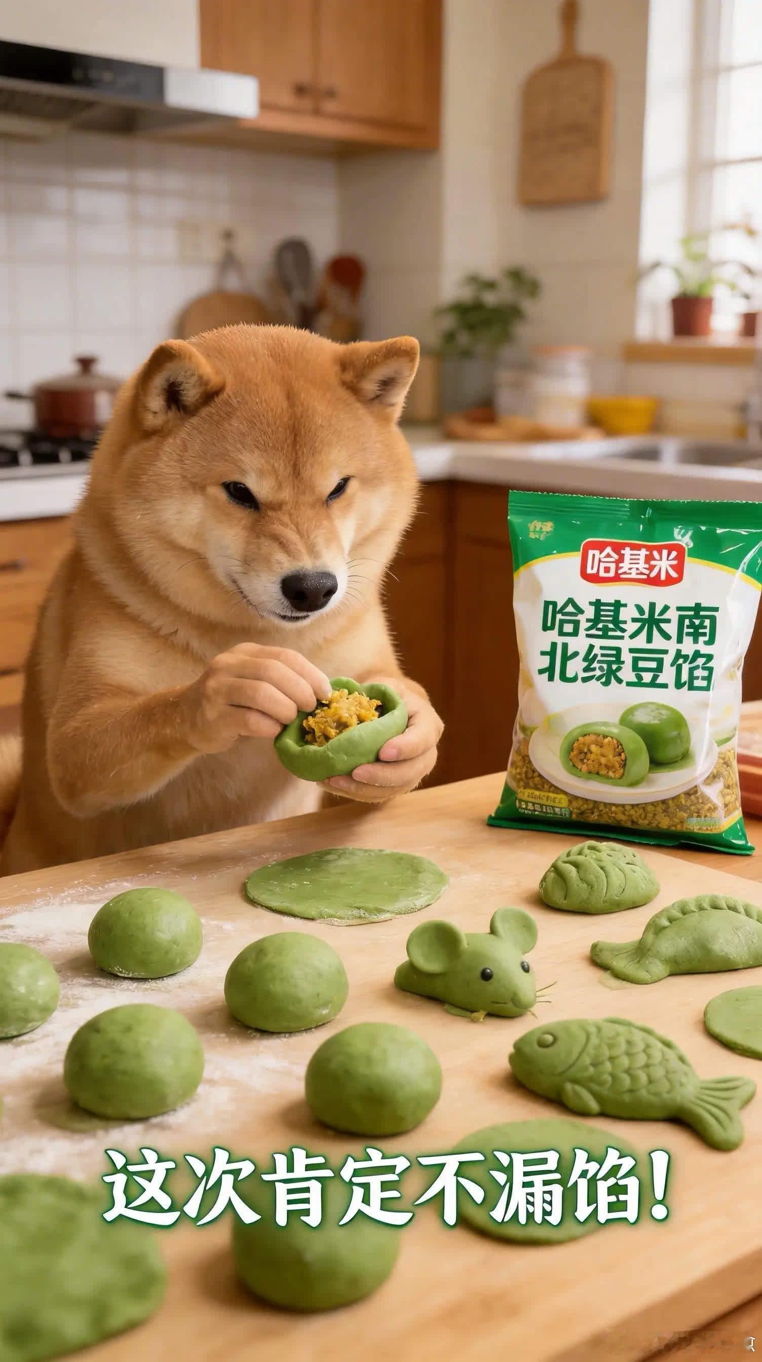 谁想吃小凑狗做的青团。萌宠宠物