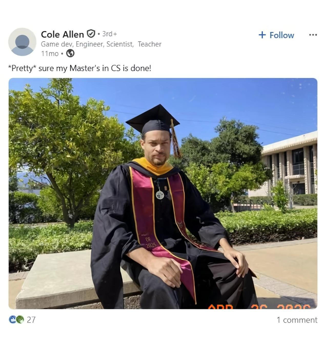 夜闯白宫的嫌疑人已经落网，名叫科尔·托马斯·艾伦。令人意外的是，他并非无业人员，