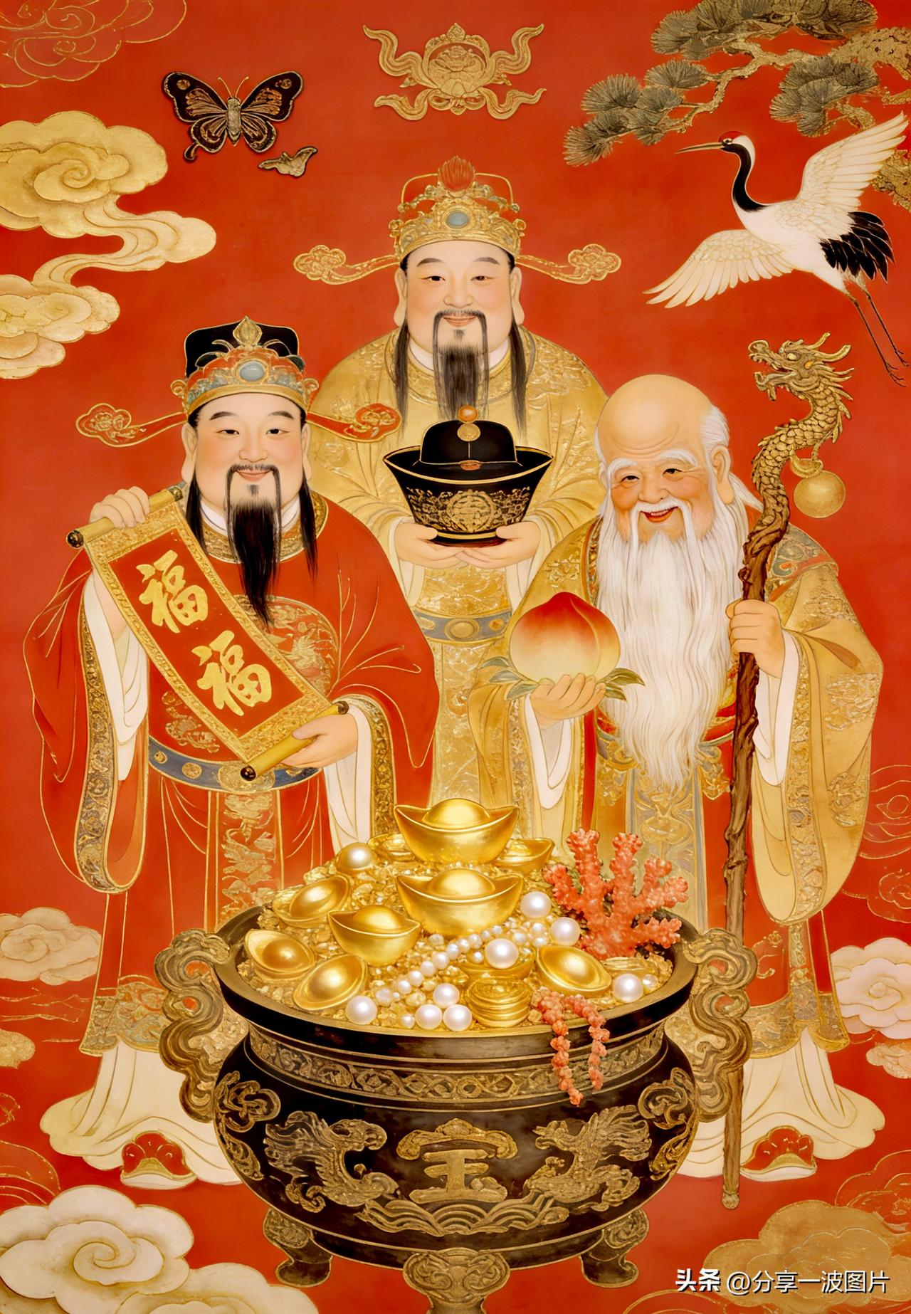 福禄寿三星聚财