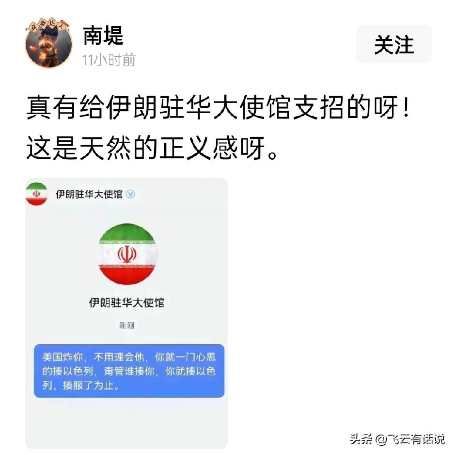 还真有人自以为是个人才，留言给伊朗人家支招
这人从来没有想到，伊朗会傻到连他都不
