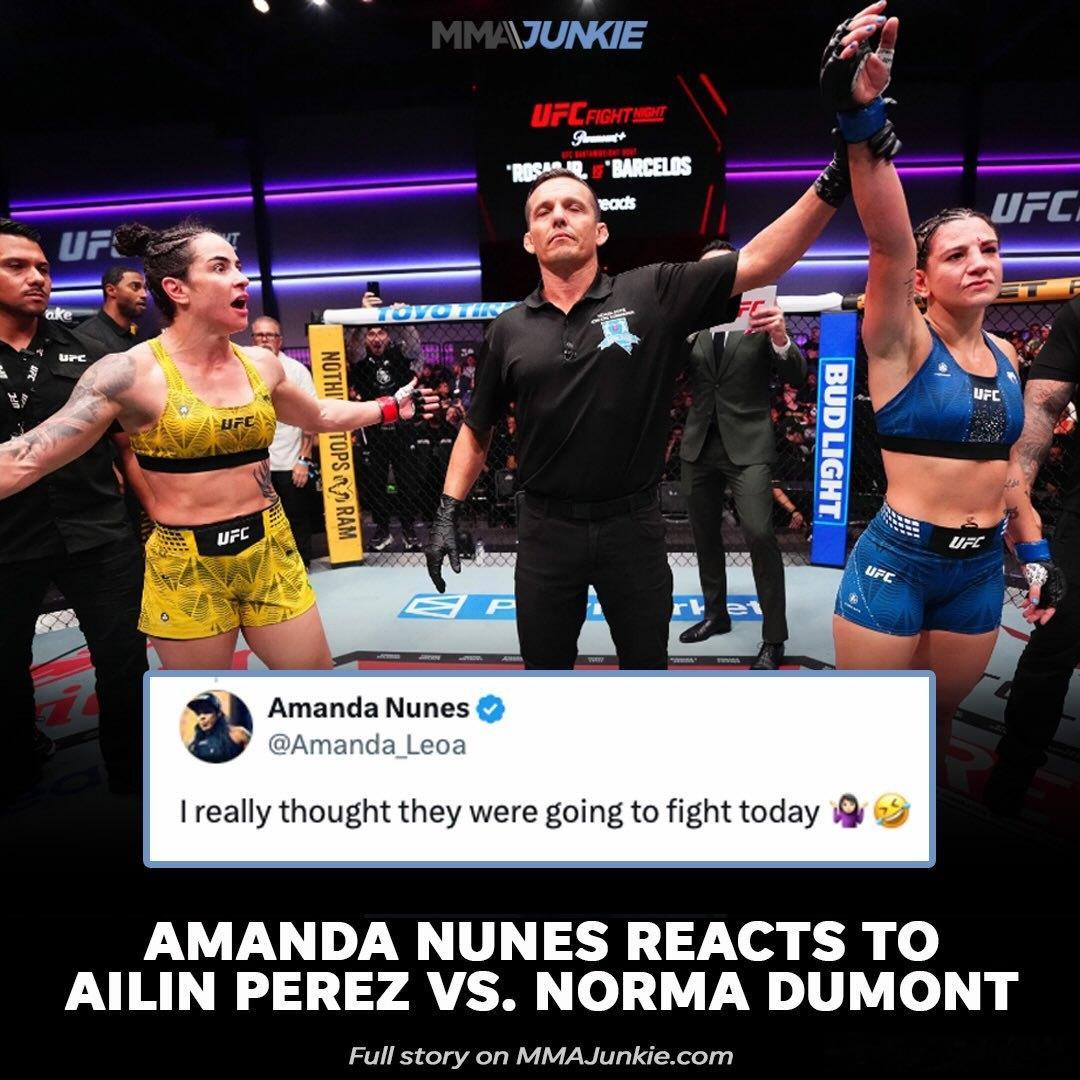 UFC[超话] 阿曼达·努涅斯（Amanda Nunes）嘲讽两位雏量级选手在 