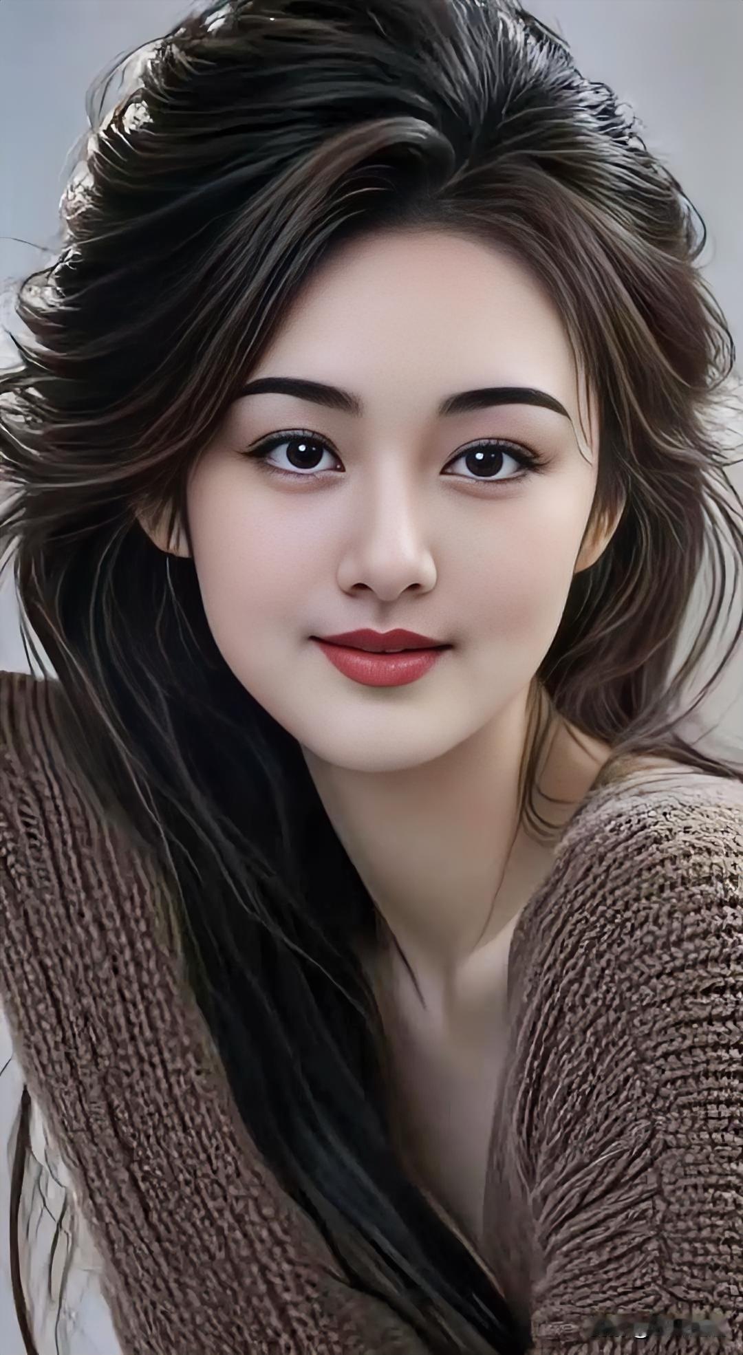 温柔甜美的少女，微笑中散发着温暖的光芒。