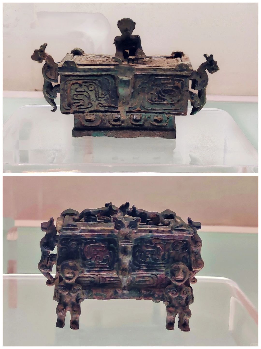 山西博物院的两个罕见的青铜方盒