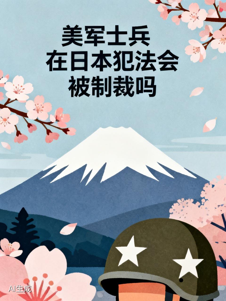 简单说：理论上有机会被日本法律制裁，但实际操作中受《日美地位协定》（SOFA）限