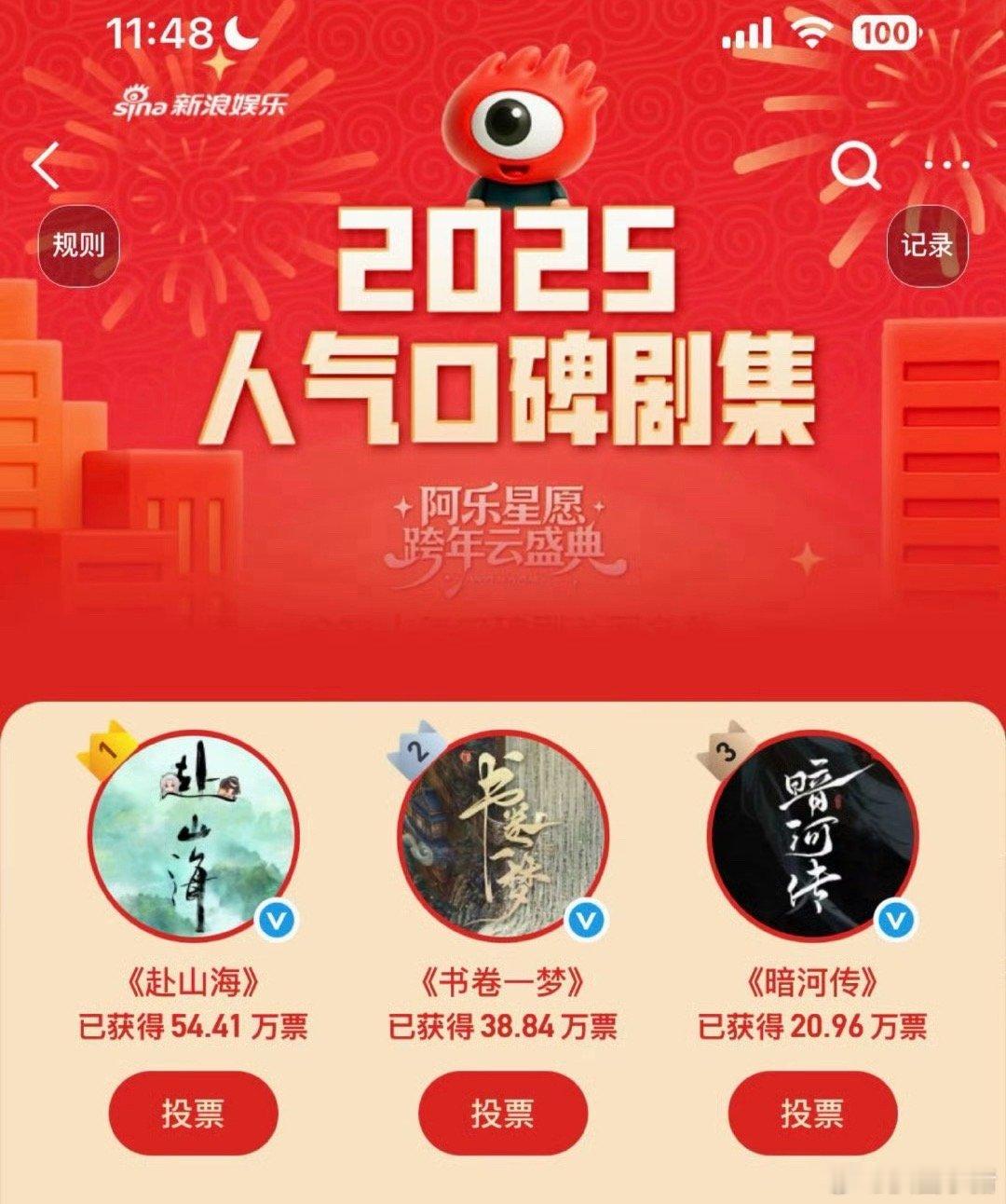 2025人气口碑剧集成毅《赴山海》人气值破50万！