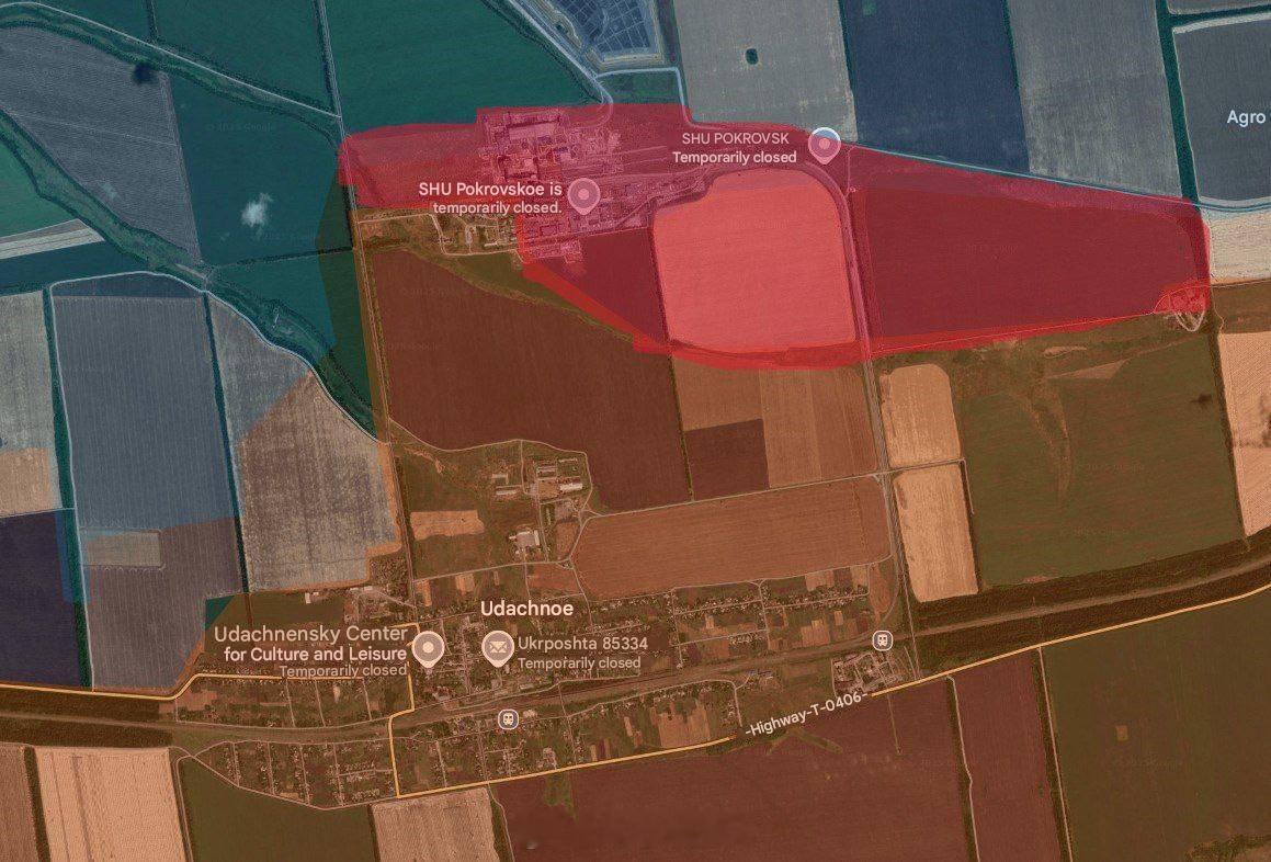 顿涅茨克第105团报告：“波克罗夫斯科耶” 煤矿管理大楼及矿井区已完全处于我们俄