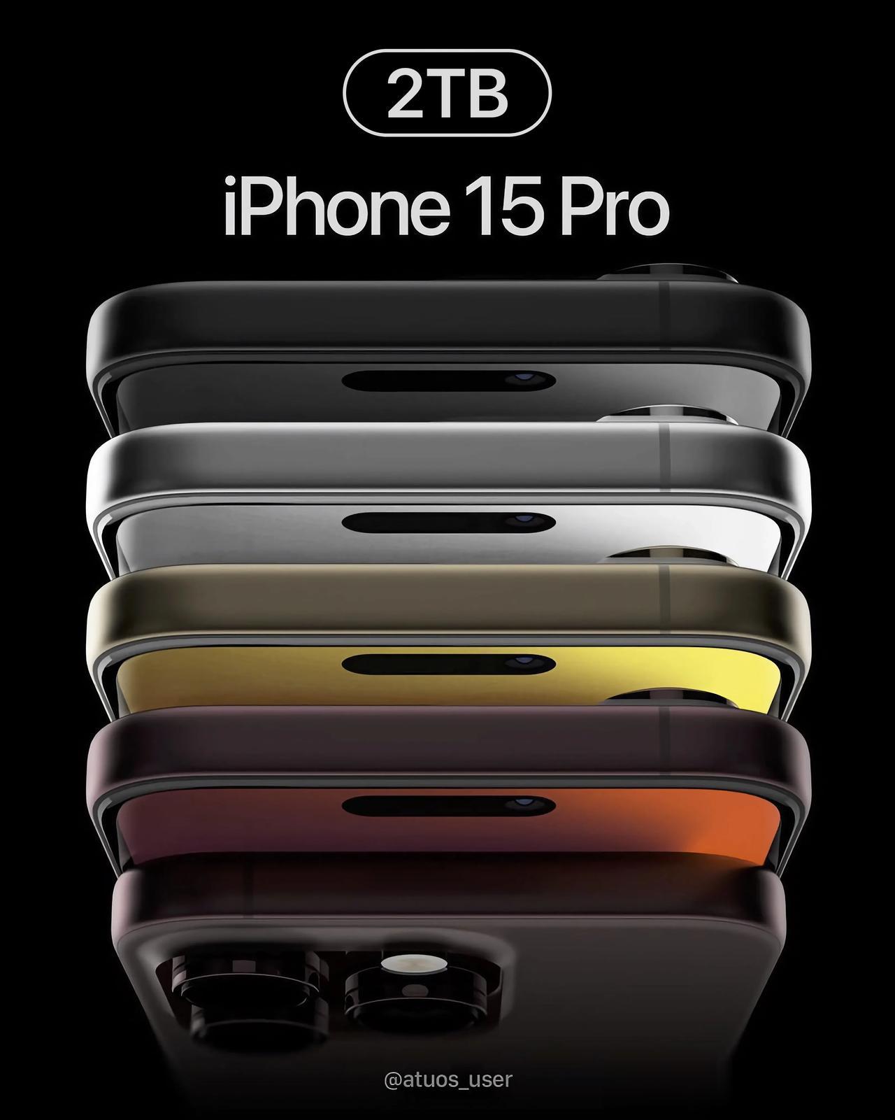 据报道，iPhone 15 Pro将配备最高 2T存储🤯

你会选择购买2TB