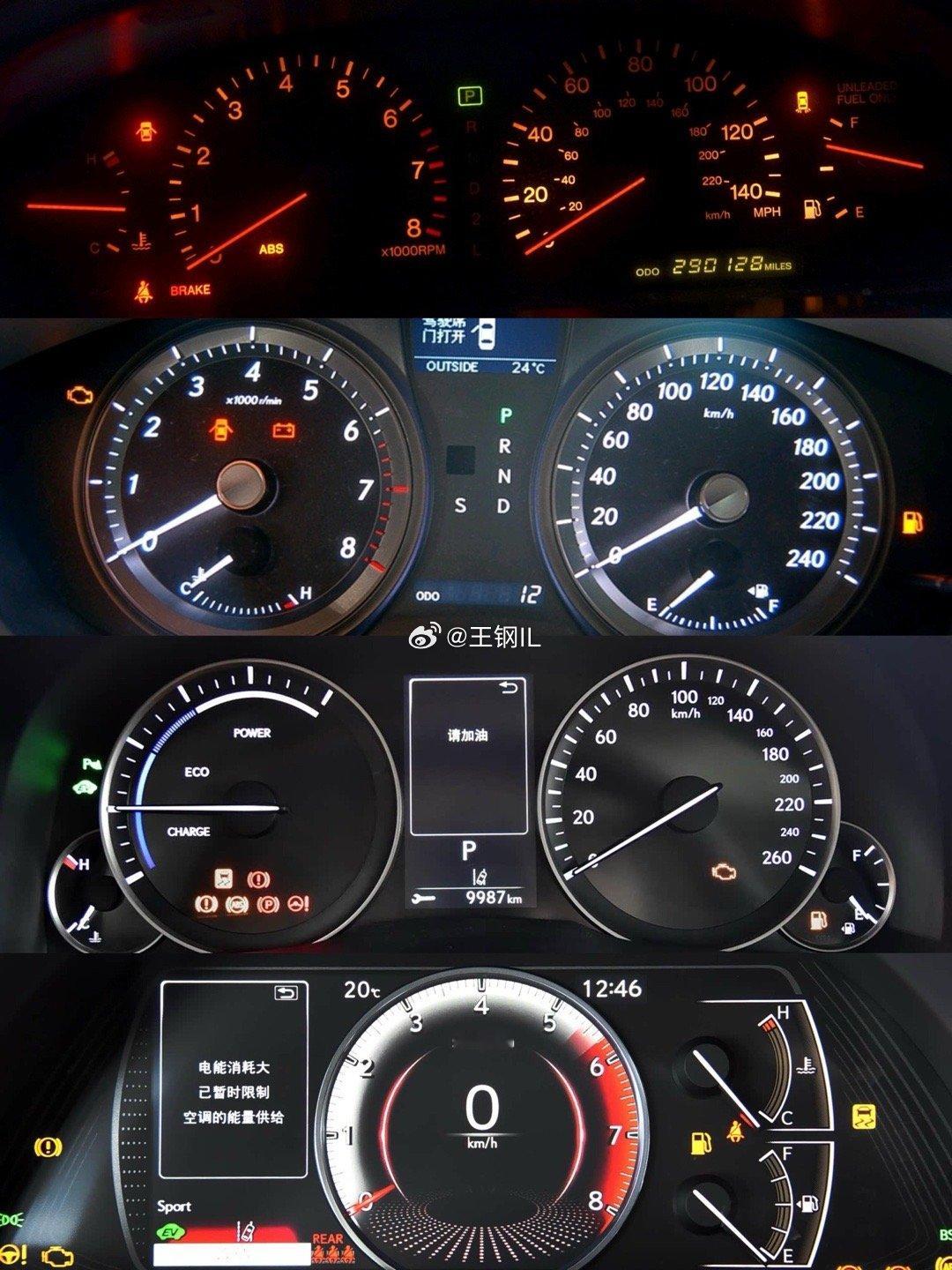 雷克萨斯IS.ES.LS.GS.LC.LFA.LX.RX传统品牌就算做液晶仪表，