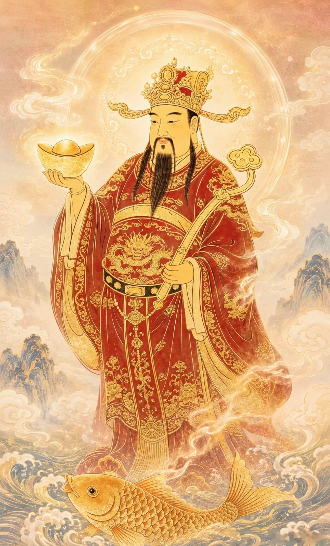 财神到🙏，清风携财至，顺遂揽金银。过往亏损尽数弥补，往后求财得心应手，合作互利