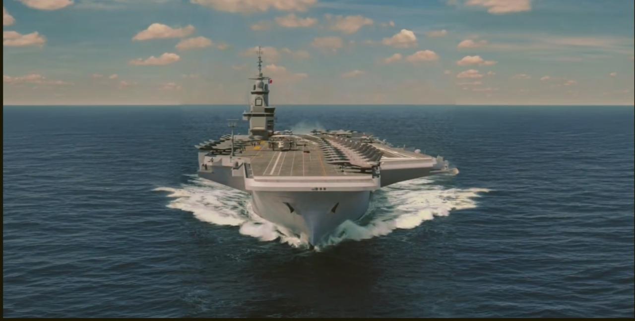 9月25号法国海军集团在瑟堡造船厂为新型核动力航空母舰“pang”举行了开工仪式