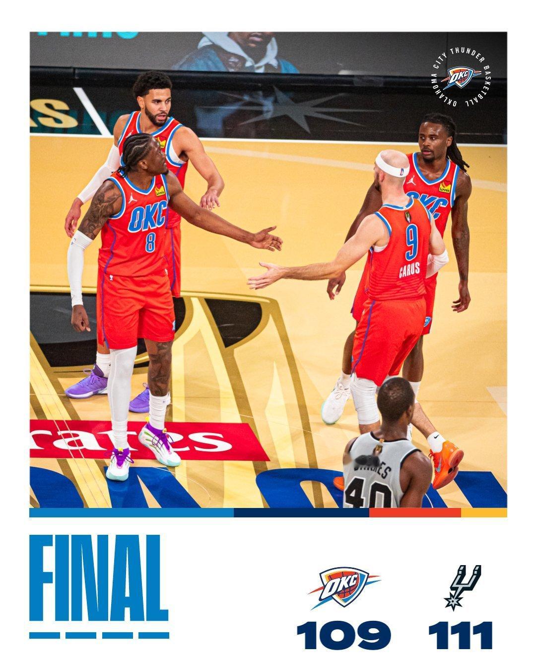 亚历山大今天赛后说：“我们不能觉得自己凌驾于一切之上。和NBA中所有球队一样，如