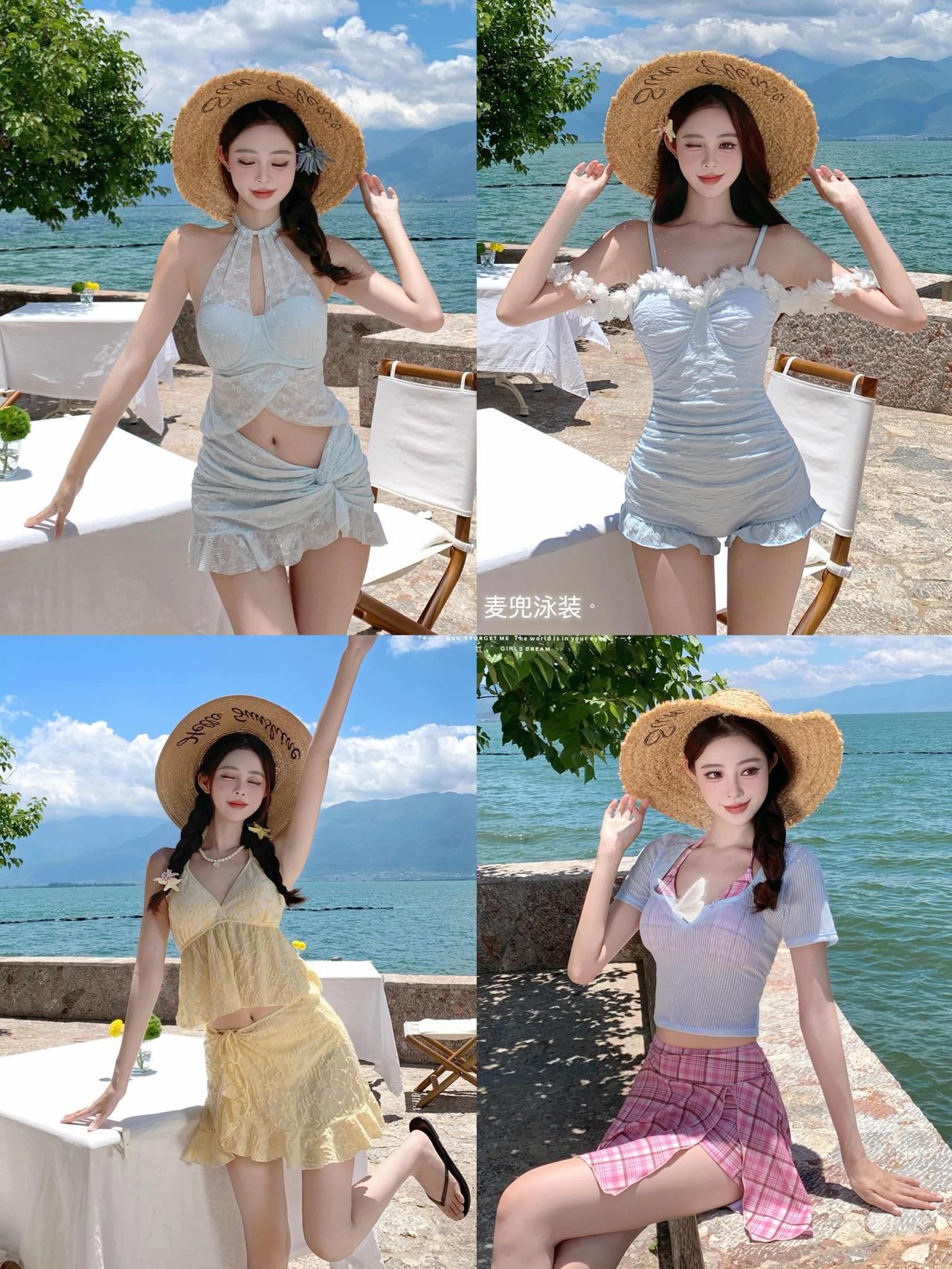 浪漫🌹海岛🏝️温泉度假显瘦仙女范泳衣肉肉女生泳衣推荐 大胸妹子适合穿什么内衣