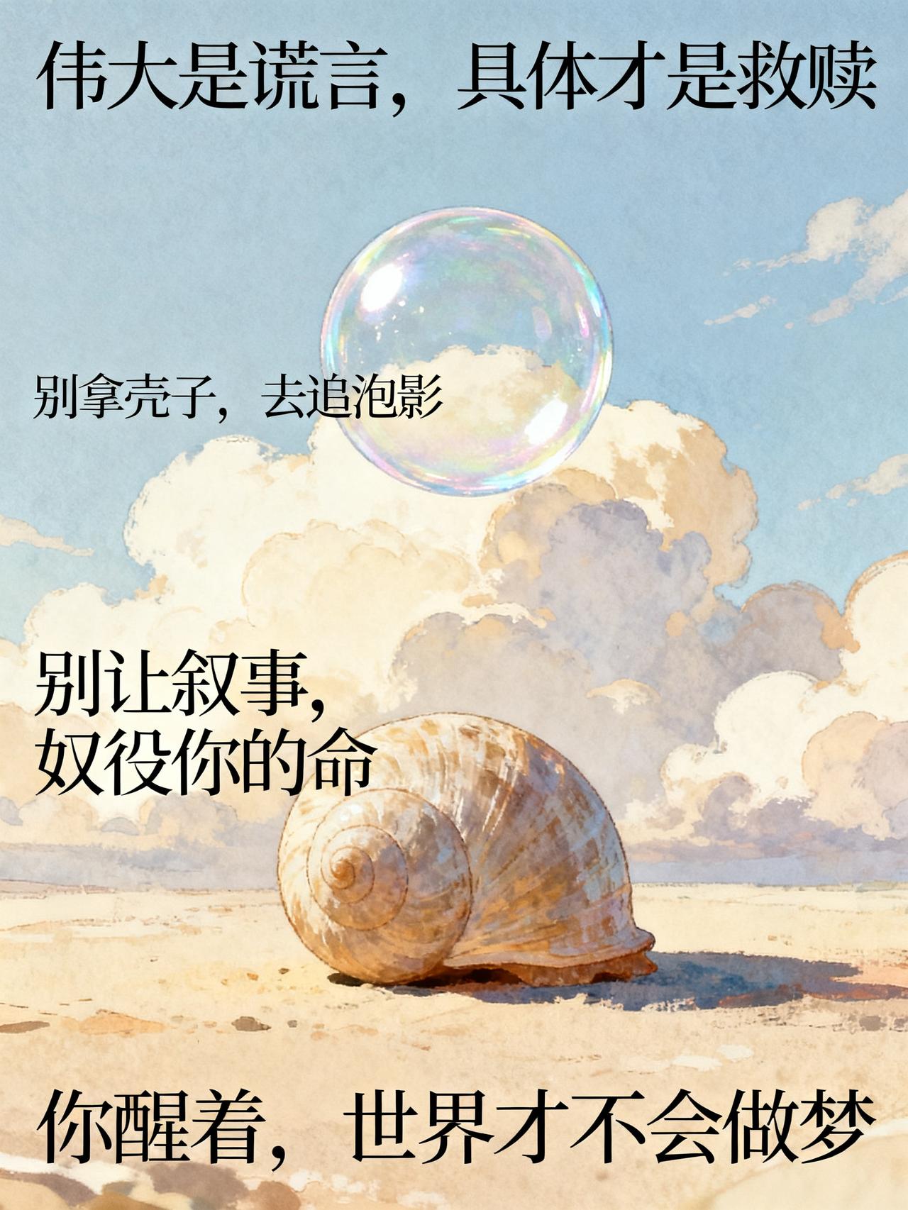 别让伟大叙事，掏空你的一生
一段醍醐灌顶的话：
“千万不要盲目追逐伟大叙事，
这