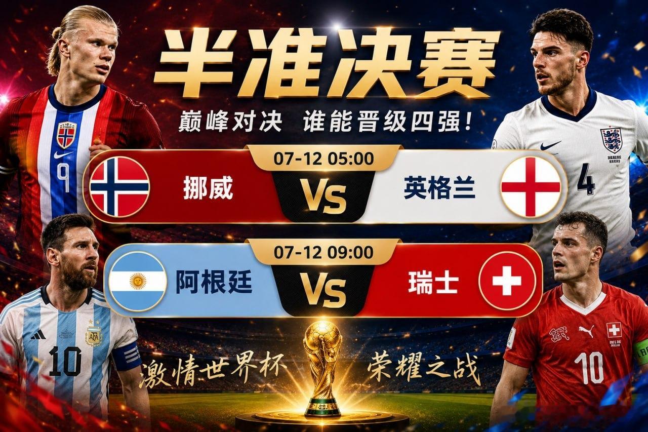 🏆距离大力神杯，只剩最后两场！世界杯四强已经全部诞生，真正的硬仗，现在才刚刚开