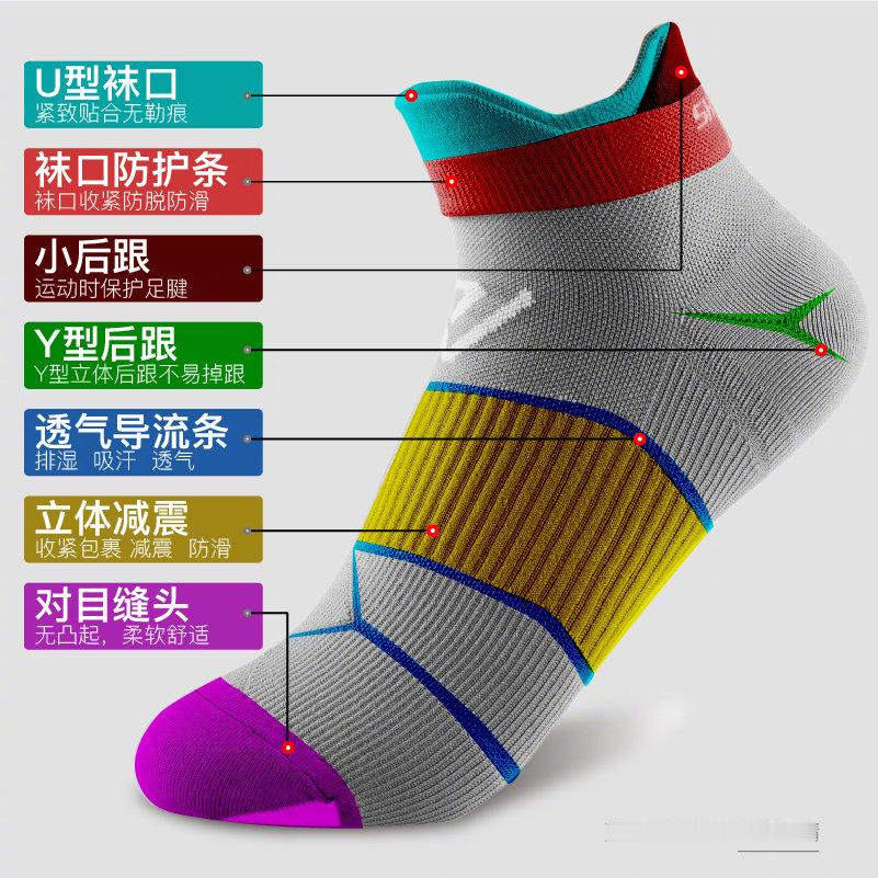 运动袜，只有舒跑和其它袜子穿了舒跑就不想穿其它…健身运动袜子界的扛把子舒跑运动短
