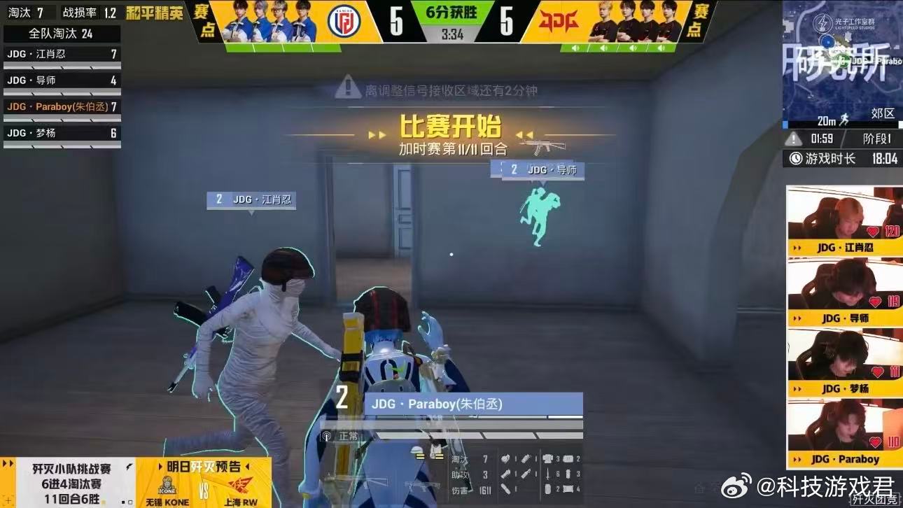 JDG晋级歼灭四强JDG全员手感火热，稳扎稳打一路过关斩将，顺利冲进歼灭四强，看
