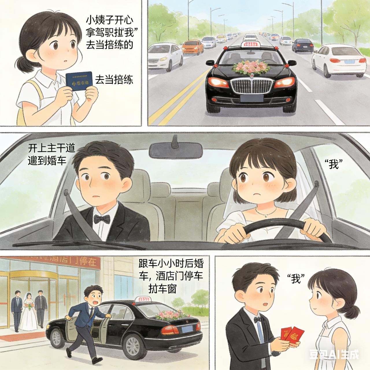 小姨子刚拿到驾照，就非得拽着我给她当陪练，说有你在身边我心里才踏实。

那天刚把