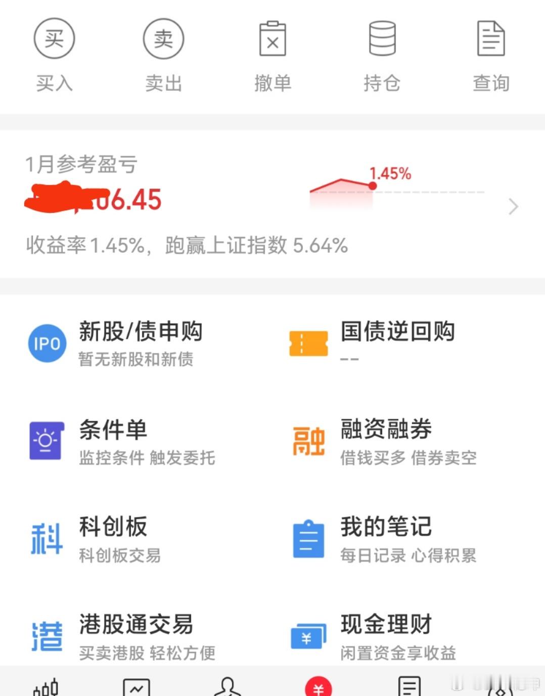 1月份还有一点点红，努力控制仓位。等待行情。不急不慌。让子弹飞一会。 
