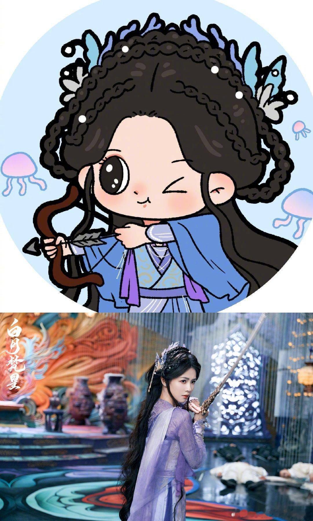 白鹿[超话] 难怪白鹿是制片人最爱，为白烁换12次头像，积极配合剧宣太圈粉。 
