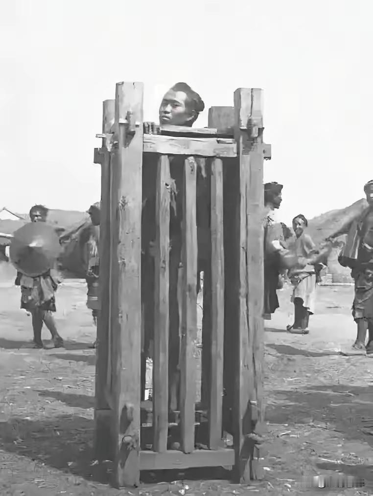 这种木笼子做的非常结实，如果没有其他人帮忙的话，被困在里面的人，仅靠自己的能力，