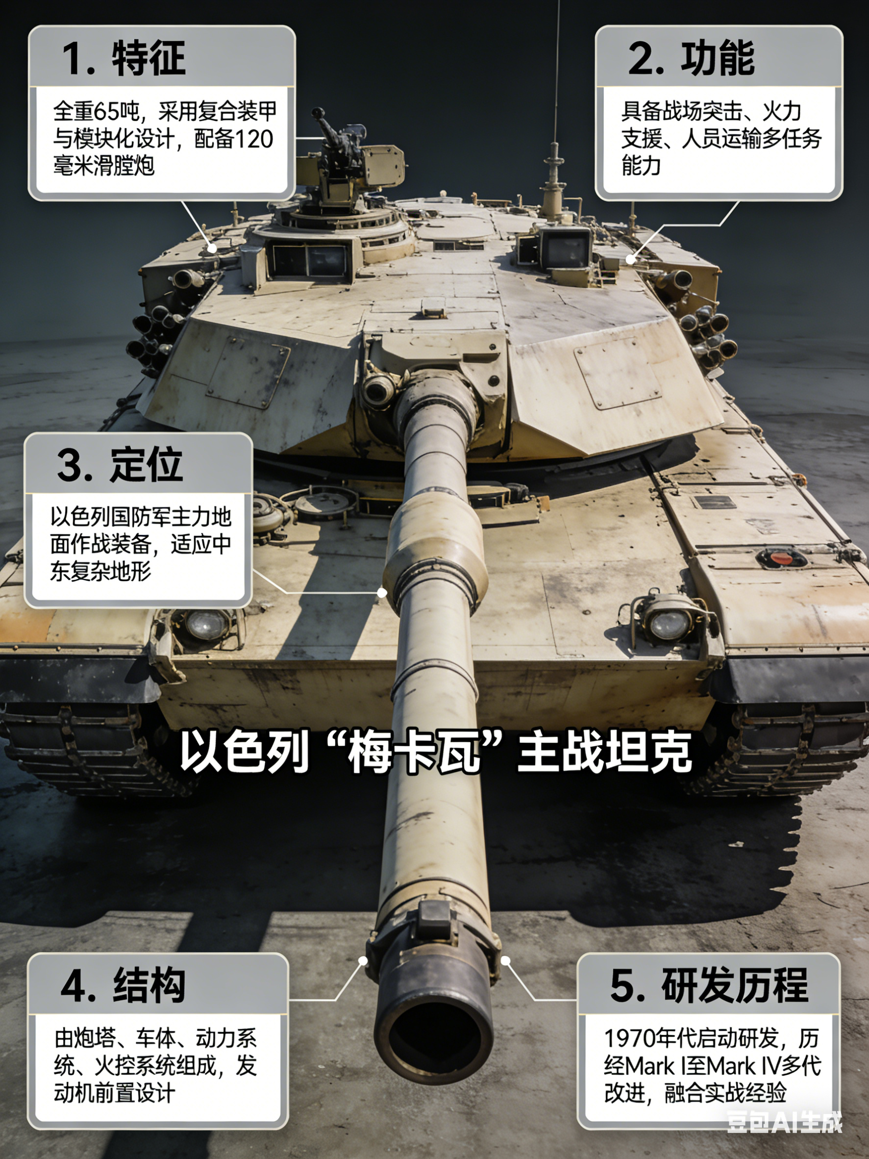 全球武器装备盘点 以色列“梅卡瓦”主战坦克“梅卡瓦”（Merkava）是以色列研