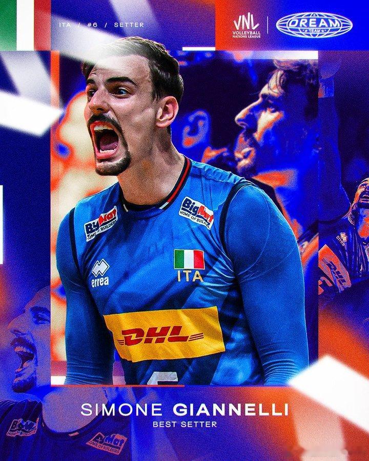 🌟 2025年男排VNL，最佳阵容正在揭晓：🏐 最佳二传 — 西蒙内.吉安内